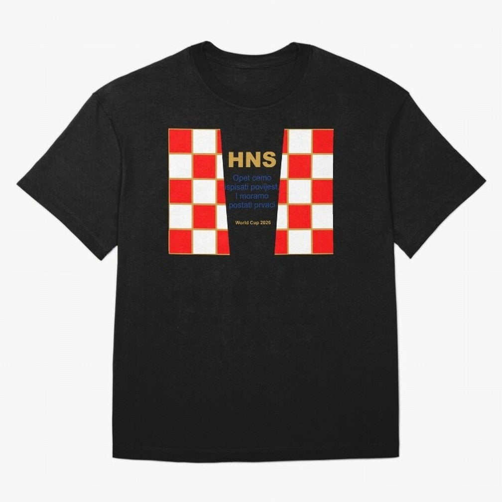 Croatia jersey with motto gold Classic T-Shirt Celebrate Fan Culture around FIFA World Cup 2026 Group Stage Spirit, Centered on Portugal, Messi, Vintage Soccer Flavor, Modern Football Stars, National Flags and Final Night Emotion; Ideal for