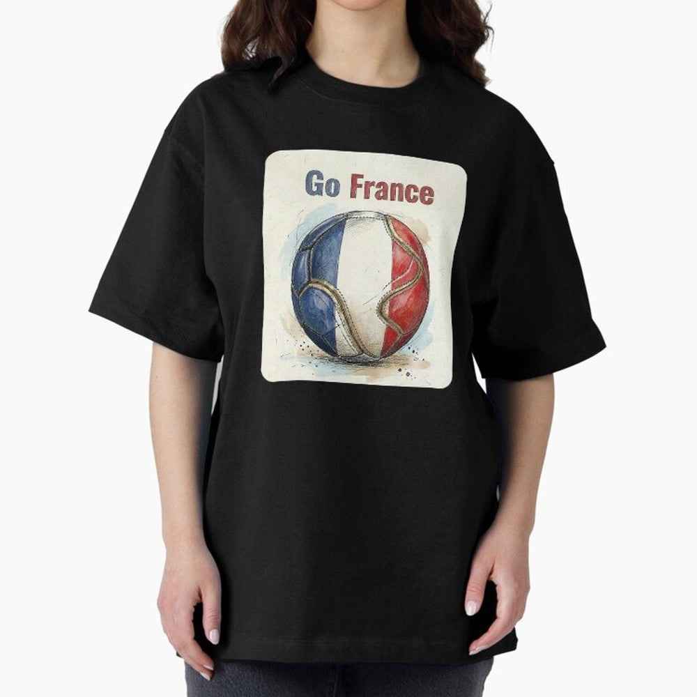 Go France Soccer Ball Flag | French Football Fan Graphic Tee Classic T-Shirt Celebrate National Team Dreams in FIFA World Cup 2026 USA Canada Mexico for Fans of Neymar and England, Bringing Goal Celebration Energy, Supporter Heritage, Football