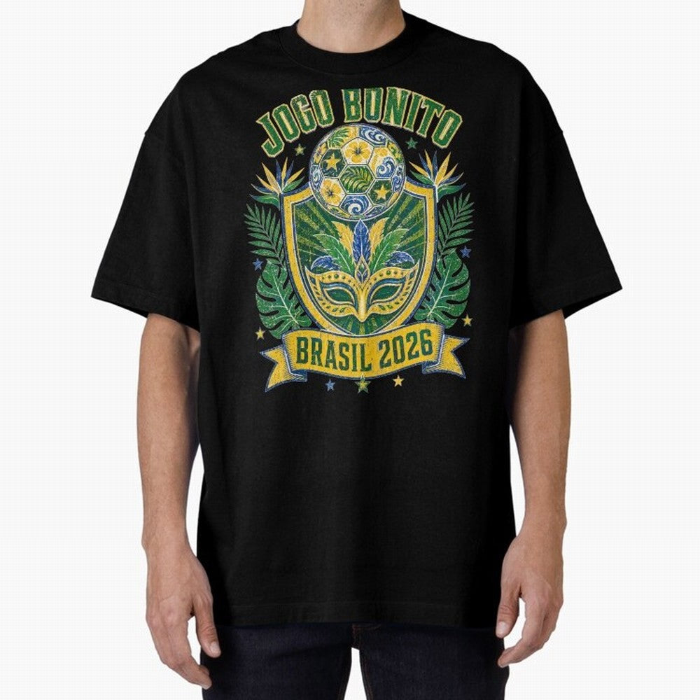 Jogo Bonito Brasil 2026 World Cup Soccer T-Shirt Classic T-Shirt Feel FIFA World Cup 2026 USA Canada Mexico Connected to Haaland and Mbappe, Argentina and Brazil Energy, Football History, Final Match Energy, Crowd Noise and Once in a Lifetime