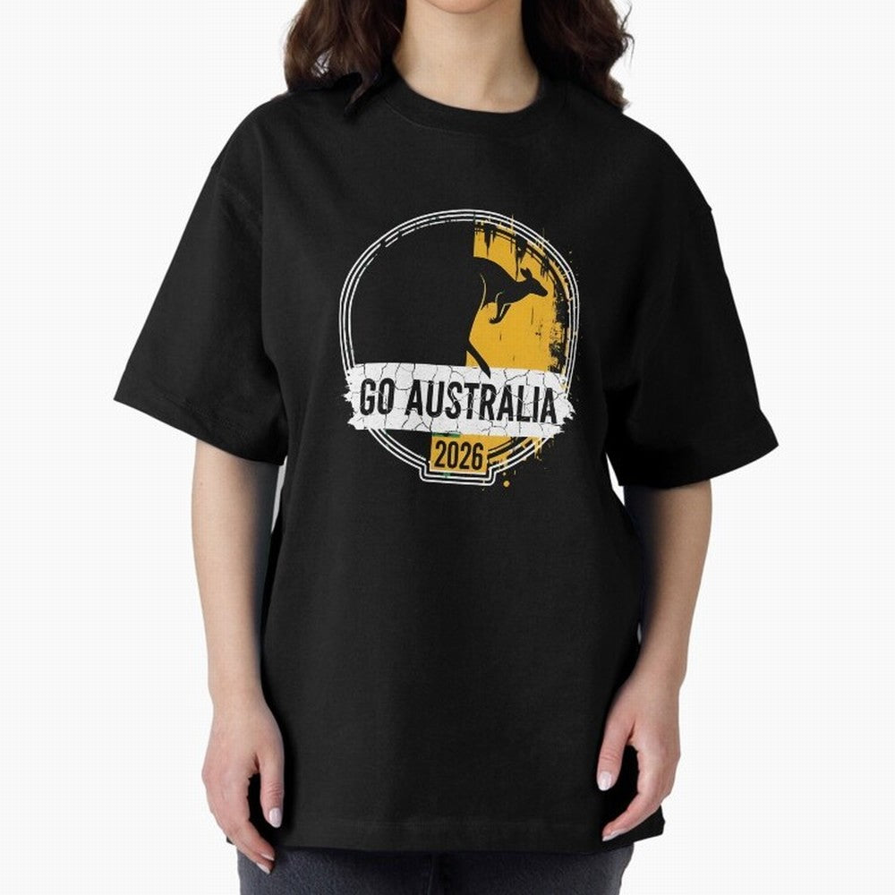 Golden Green Kangaroo Emblem Go Australia 2026 Supporter Design T-Shirt_83662099 Classic T-Shirt Support the Legends of FIFA World Cup 2026 with CR7, Portugal Energy, Supporter Pride, Iconic Celebrations, Legendary Names and Global Match Day