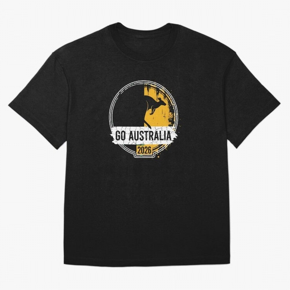 Golden Green Kangaroo Emblem Go Australia 2026 Supporter Design T-Shirt_83662099 Classic T-Shirt Support the Legends of FIFA World Cup 2026 with CR7, Portugal Energy, Supporter Pride, Iconic Celebrations, Legendary Names and Global Match Day