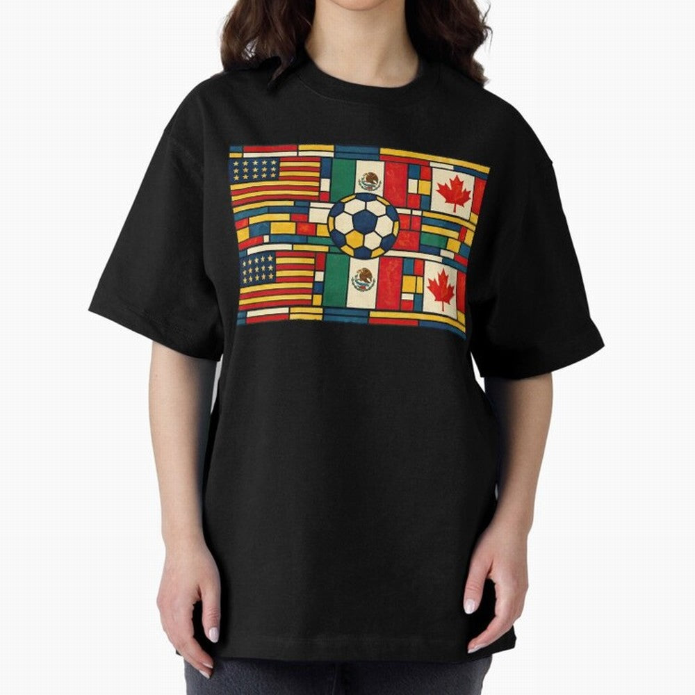 North American Football Flags World Cup Inspired Classic T-Shirt Honor Football Greatness during FIFA World Cup 2026 USA Canada Mexico Built around Mbappe, France Energy, Stadium Memories, Football Loyalty, International Chants and Championship