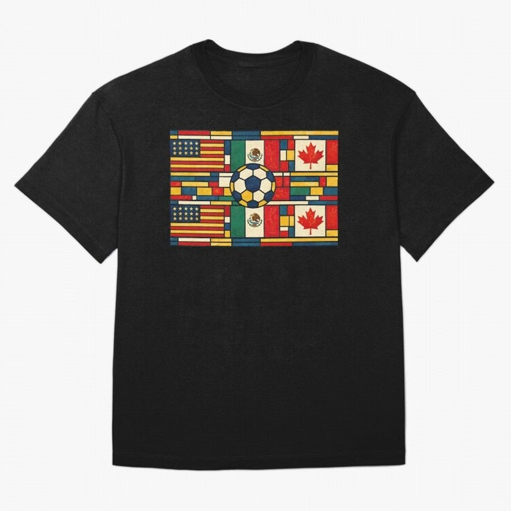 North American Football Flags World Cup Inspired Classic T-Shirt Honor Football Greatness during FIFA World Cup 2026 USA Canada Mexico Built around Mbappe, France Energy, Stadium Memories, Football Loyalty, International Chants and Championship