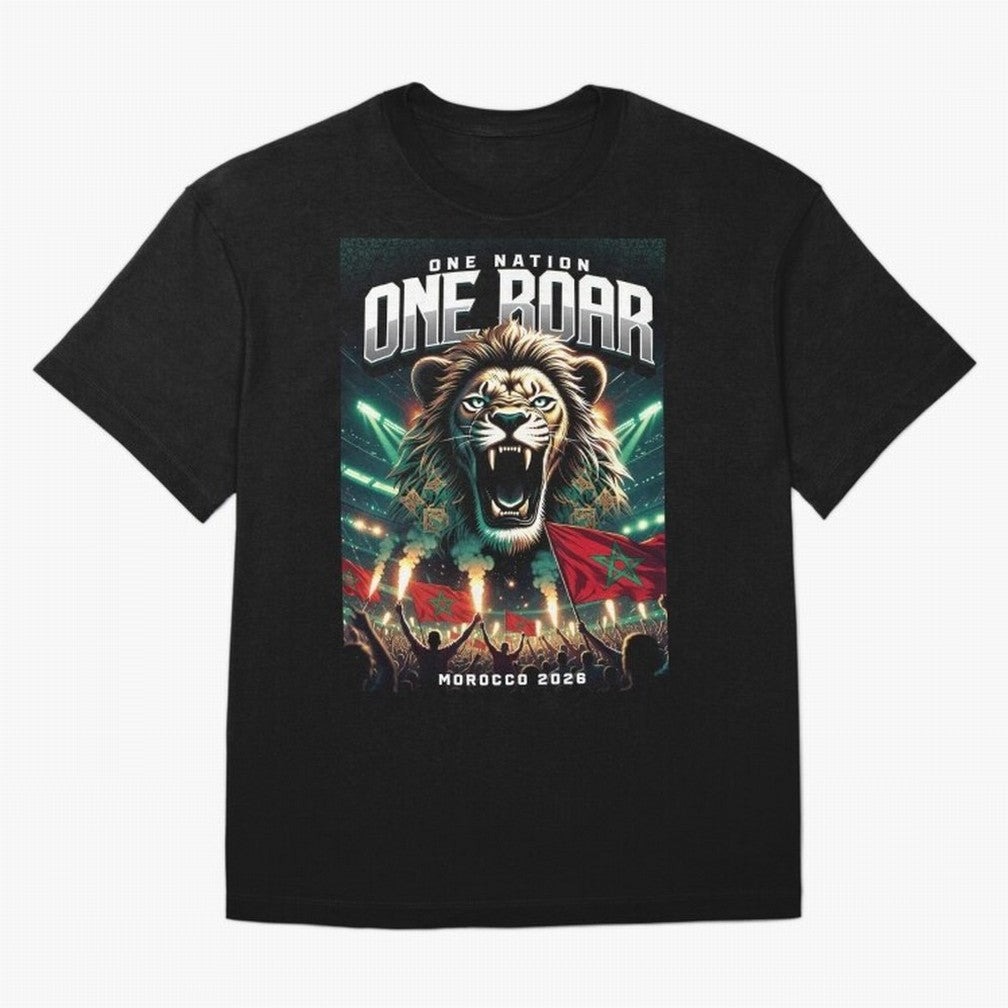Morocco Football Team - One Nation, One Roar Classic T-Shirt Remember Match Day Hype around FIFA World Cup 2026 USA Canada Mexico, Neymar, Argentina, Game Day Rituals, Football Legends, Country Pride and the Road to the Final; Built for Supporters