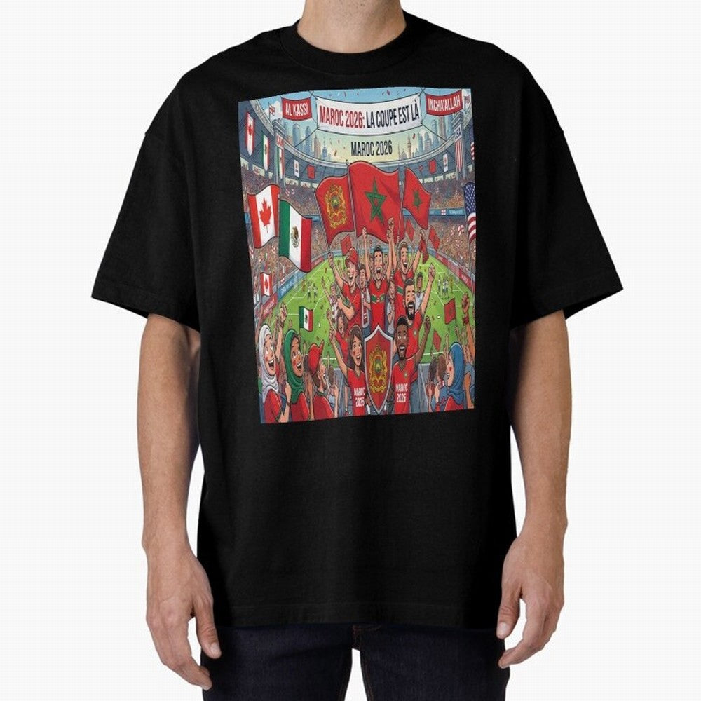 Morocco World Cup 2026 - Stadium Classic T-Shirt Honor Match Day Hype around FIFA World Cup 2026, Haaland and Mbappe, France, Sports Nostalgia, International Competition, Famous Players and Unforgettable Victories; Perfect for Fans, Collectors,
