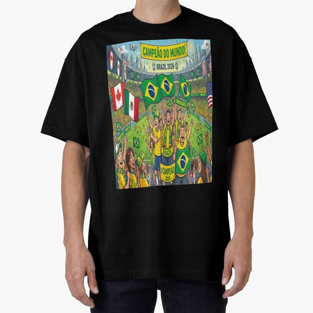 Brazil World Cup 2026 - Stadium Classic T-Shirt Enjoy the Biggest Football Party of FIFA World Cup 2026 Group Stage with Haaland, England and Germany Energy, Worldwide Fan Energy, Dramatic Goals, Stadium Lights and Championship Celebrations; Ideal