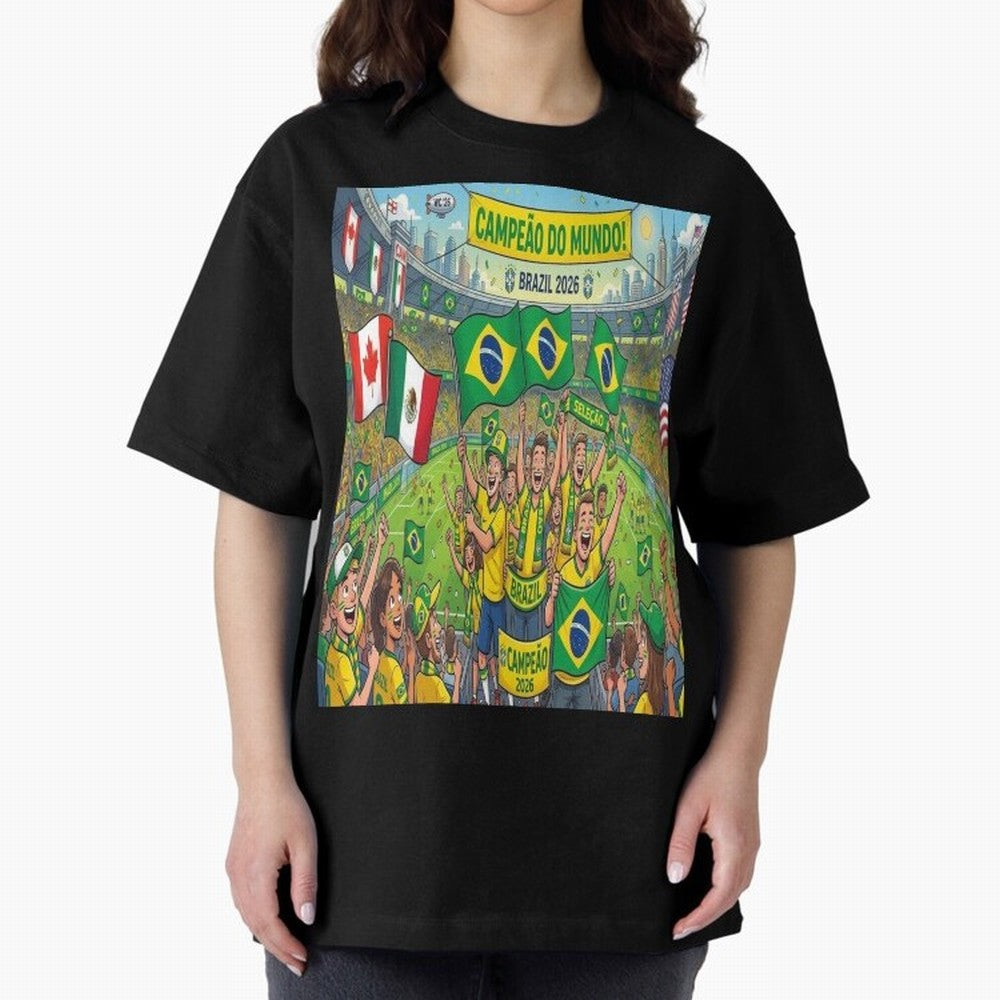 Brazil World Cup 2026 - Stadium Classic T-Shirt Enjoy the Biggest Football Party of FIFA World Cup 2026 Group Stage with Haaland, England and Germany Energy, Worldwide Fan Energy, Dramatic Goals, Stadium Lights and Championship Celebrations; Ideal