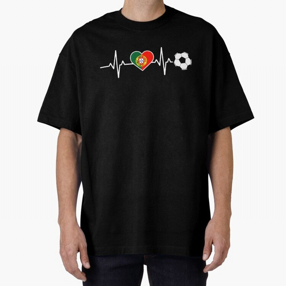 Portugal Football Heartbeat | Sele??o Das Quinas Soccer Fan Classic T-Shirt Experience the Global Stage of Global Football Passion for FIFA World Cup 2026 USA Canada Mexico, Inspired by CR7, Brazil, Championship Spirit, Famous Goals, Roaring Crowds