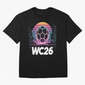 Retrofuturistic World Cup 2026 ¡ª Retro Sci-Fi Football Poster Classic T-Shirt Unlock FIFA World Cup 2026 USA Canada Mexico Spirit, Inspired by Netherlands, Mbappe and Neymar, Retro Football Energy, Iconic Rivalries, Trophy Chase Drama and Stadium