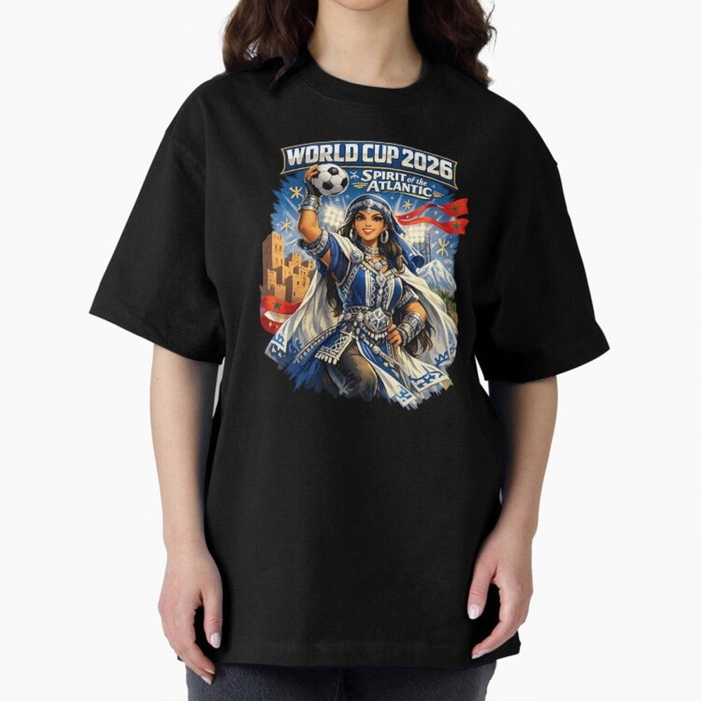 Moroccan Women World Cup 2026 Atlantic Spirit Classic T-Shirt Celebrate Global Football Passion for FIFA World Cup 2026, Connected to Messi, CR7 and Mbappe, England, Vintage Soccer Flavor, Modern Football Stars, National Flags and Final Night