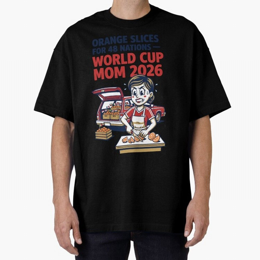 Orange Slices for 48 Nations World Cup Mom V1 Classic T-Shirt Represent Football Lovers during FIFA World Cup 2026 Group Stage Made for Mbappe and Neymar, Germany Energy, Classic Soccer Heritage, Championship Pressure, Fan Loyalty and International