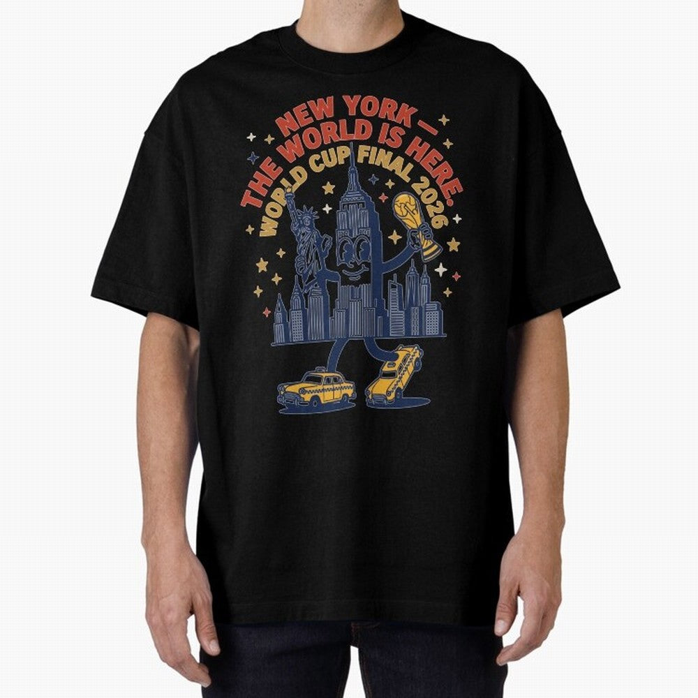 New York World Cup Final ¡ª The World Is Here V1 Classic T-Shirt Honor Football Greatness during Global Football Passion for FIFA World Cup 2026, Highlighting CR7, Germany, Football History, Final Match Energy, Crowd Noise and Once in a Lifetime