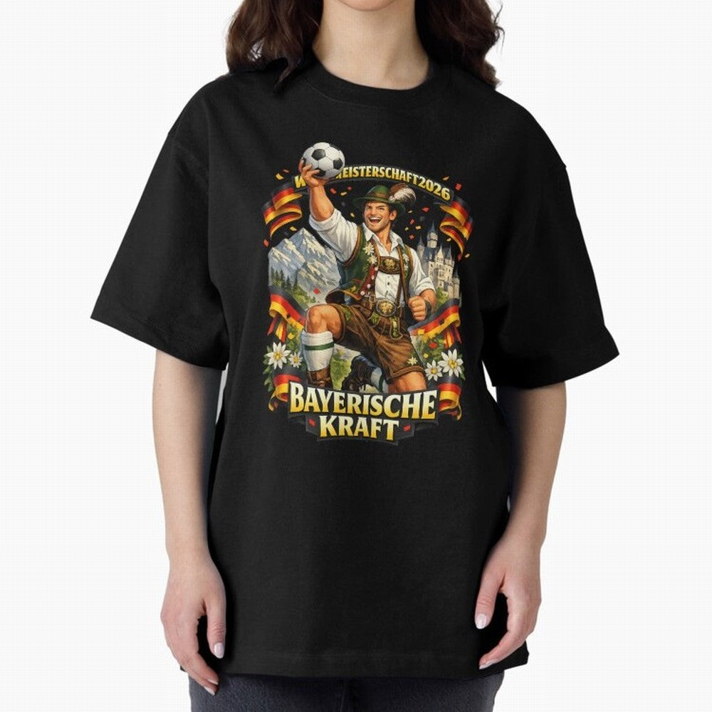 Bayerische Kraft World Cup 2026 Germany Fan Classic T-Shirt Cheer for Global Football Passion for FIFA World Cup 2026, Highlighting Messi, Neymar and Mbappe, England and Germany, Championship Spirit, Famous Goals, Roaring Crowds and International