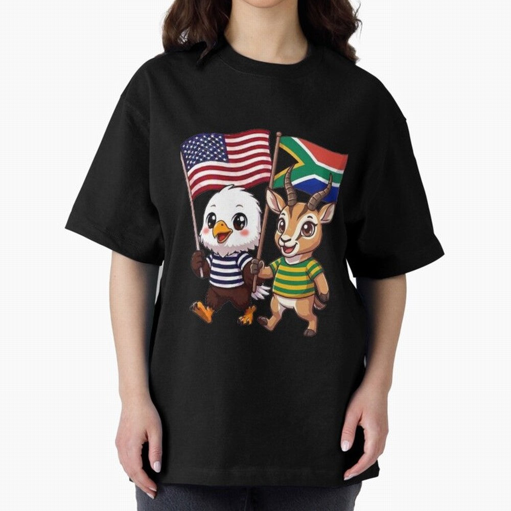 The American eagle and its friend, the South African springbok Classic T-Shirt Experience the Global Stage of FIFA World Cup 2026 Group Stage for Fans of Cristiano Ronaldo, Haaland and CR7 and Argentina and Brazil, Bringing Retro Football Energy,
