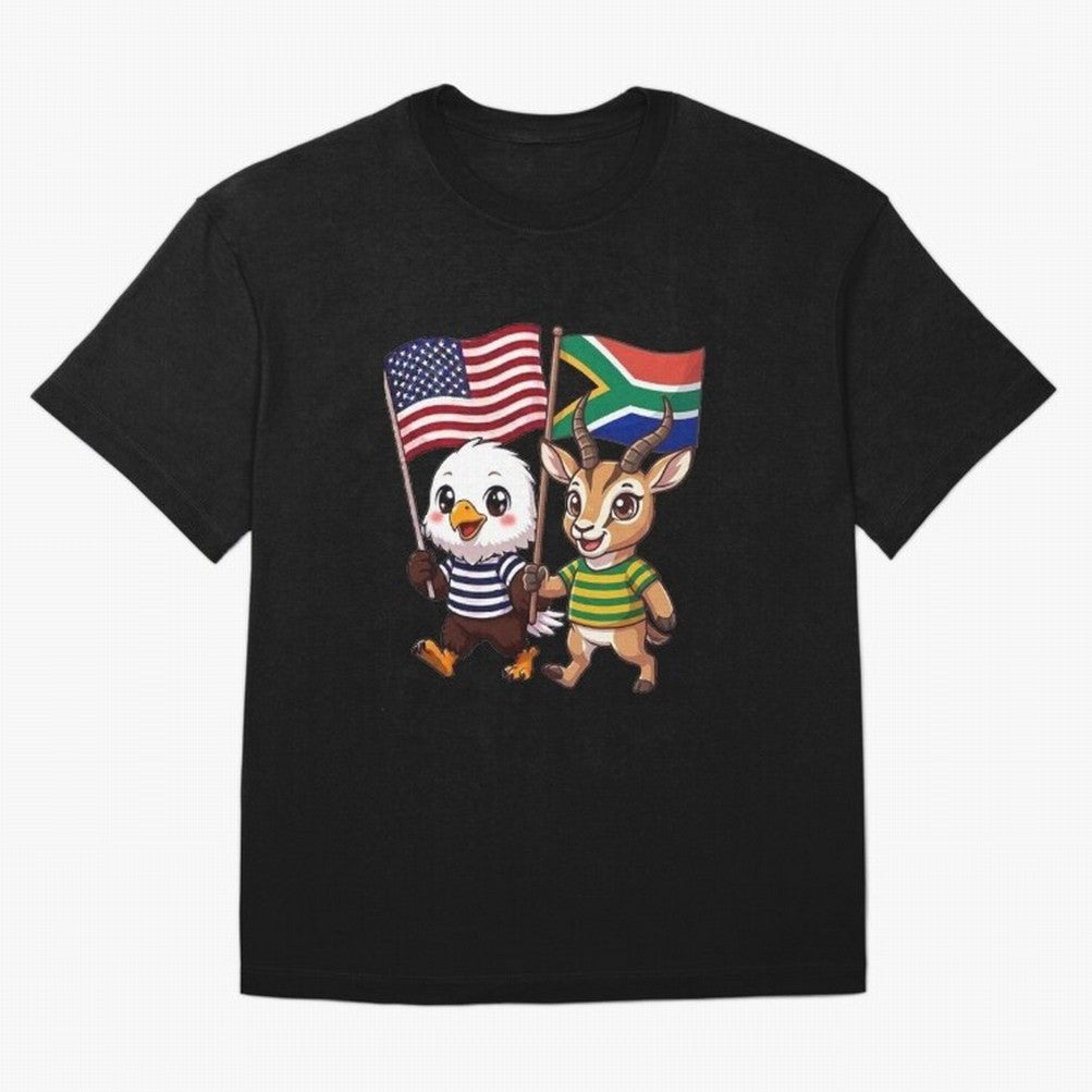 The American eagle and its friend, the South African springbok Classic T-Shirt Experience the Global Stage of FIFA World Cup 2026 Group Stage for Fans of Cristiano Ronaldo, Haaland and CR7 and Argentina and Brazil, Bringing Retro Football Energy,