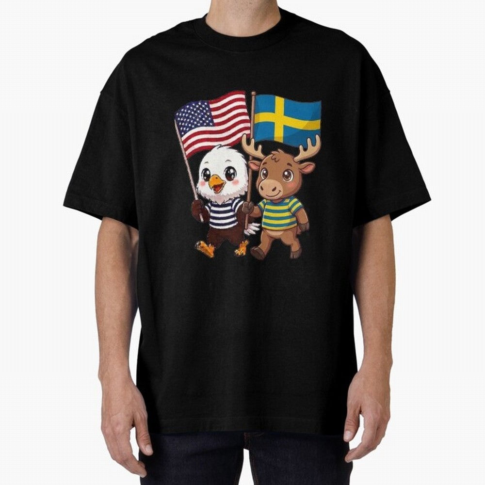 The American eagle and its friend, the Swedish elk Classic T-Shirt Bring Legendary Rivalry Energy to FIFA World Cup 2026 Built around Messi, Neymar and Mbappe, Netherlands Energy, Supporter Pride, Iconic Celebrations, Legendary Names and Global