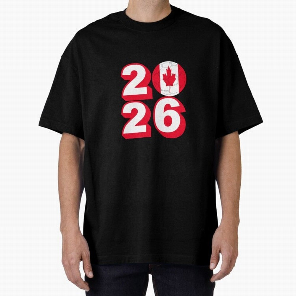 Canada 2026 Soccer Ball Graphic Design Classic T-Shirt Celebrate Supporters United by FIFA World Cup 2026 Spirit, Featuring Spain, Haaland, Sports Nostalgia, International Competition, Famous Players and Unforgettable Victories; Perfect for People