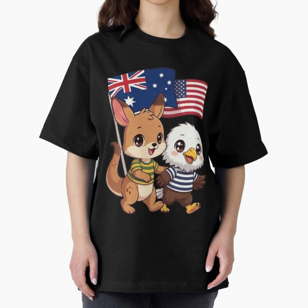 the Australian kangaroo and its friend the American eagle Classic T-Shirt Celebrate the Magic of FIFA World Cup 2026 for Fans of Cristiano Ronaldo and Argentina and Brazil, Bringing Fan Favorite Moments, National Team Passion, Big Match Drama and