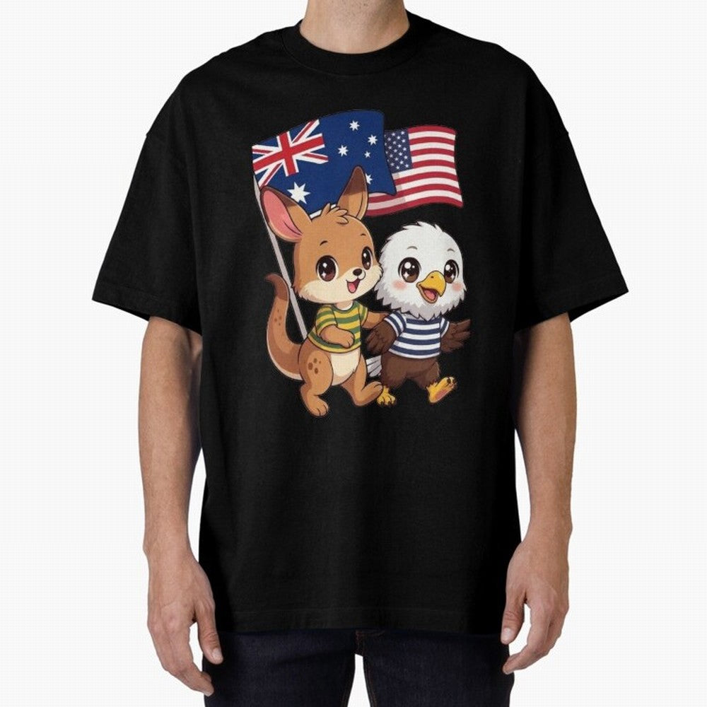 the Australian kangaroo and its friend the American eagle Classic T-Shirt Celebrate the Magic of FIFA World Cup 2026 for Fans of Cristiano Ronaldo and Argentina and Brazil, Bringing Fan Favorite Moments, National Team Passion, Big Match Drama and