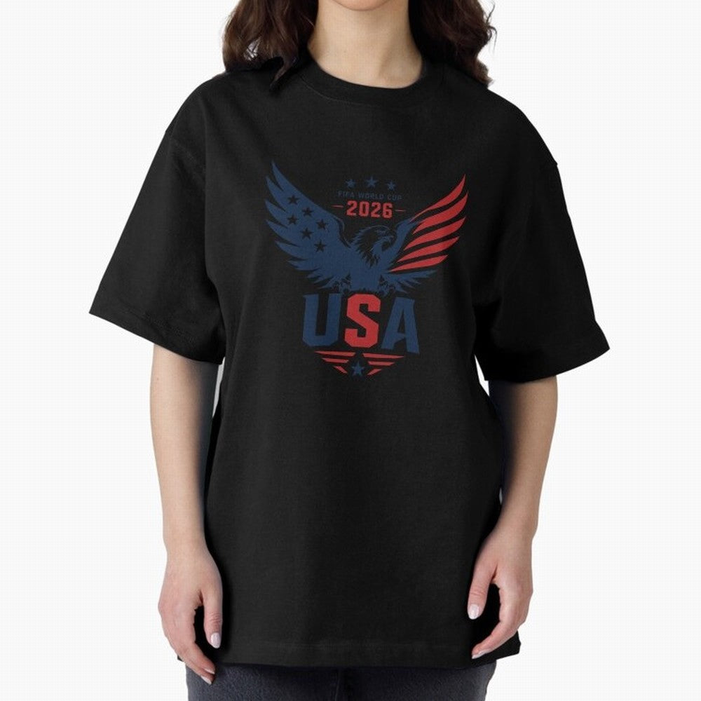 FIFA World Cup 2026 USA Eagle ¨C Patriotic Soccer Art Classic T-Shirt Celebrate Fan Favorites in FIFA World Cup 2026 for Fans of Messi, CR7 and Mbappe and France and Portugal, Bringing Football Passion, Legendary Performances, Festival Vibes and