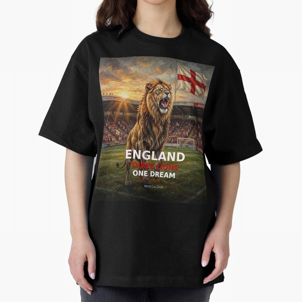 England Three Lions One Dream - World Cup 2026 Soccer Fan Tee Classic T-Shirt Fuel the Hype around Match Day Hype around FIFA World Cup 2026 Group Stage, Messi and Cristiano Ronaldo, France, Football Festival Excitement, Trophy Ambitions, Country