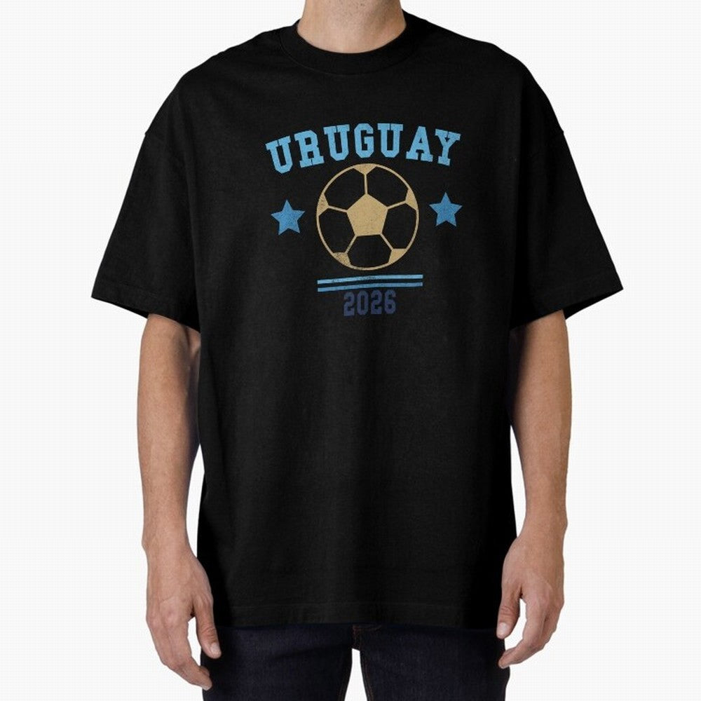 Uruguay 2026 ¡ª Vintage Soccer Tee Classic T-Shirt Support Global Football Passion for FIFA World Cup 2026, Inspired by Mbappe, Argentina, Supporter Pride, Iconic Celebrations, Legendary Names and Global Match Day Energy; Ideal for Football Dads,
