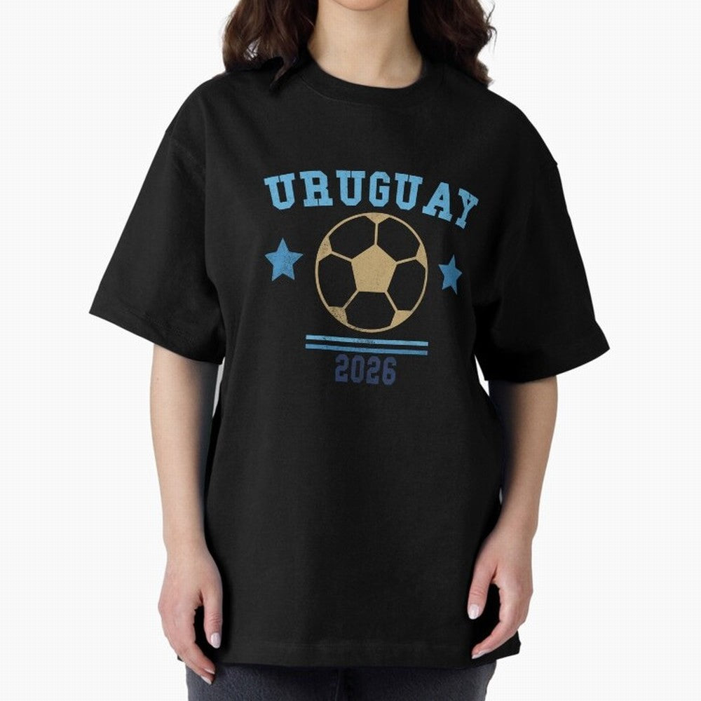 Uruguay 2026 ¡ª Vintage Soccer Tee Classic T-Shirt Support Global Football Passion for FIFA World Cup 2026, Inspired by Mbappe, Argentina, Supporter Pride, Iconic Celebrations, Legendary Names and Global Match Day Energy; Ideal for Football Dads,