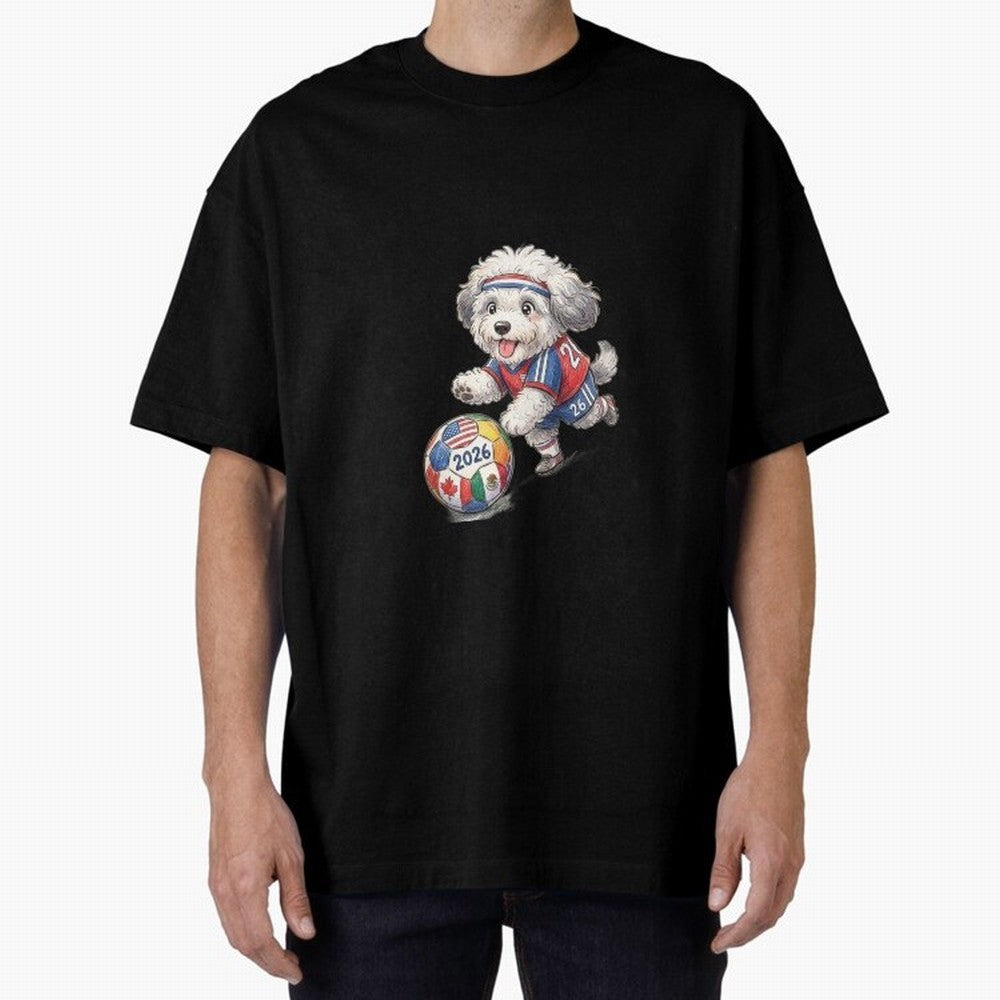 Cute Sheepdog Soccer Star - 2026 World Cup Fluffy Puppy Classic T-Shirt Turn Football Passion into FIFA World Cup 2026 USA Canada Mexico for Fans of Messi, CR7 and Mbappe and France and Portugal, Bringing Championship Spirit, Famous Goals, Roaring