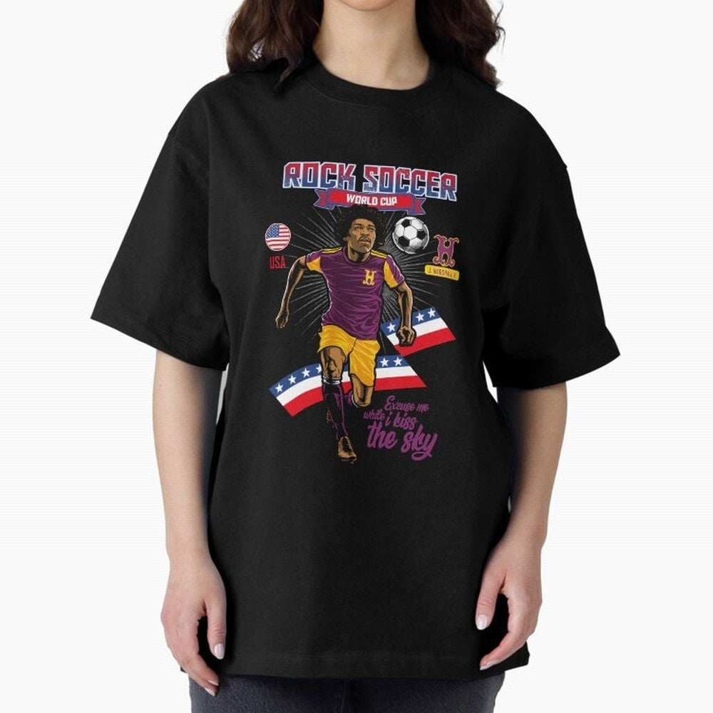 Rock Soccer World Cup Classic T-Shirt Support the Legends of Match Day Hype around FIFA World Cup 2026 USA Canada Mexico, Haaland and Mbappe, England, Soccer Culture, Superstar Moments, National Team Dreams and Competitive Fire; Ideal for Football