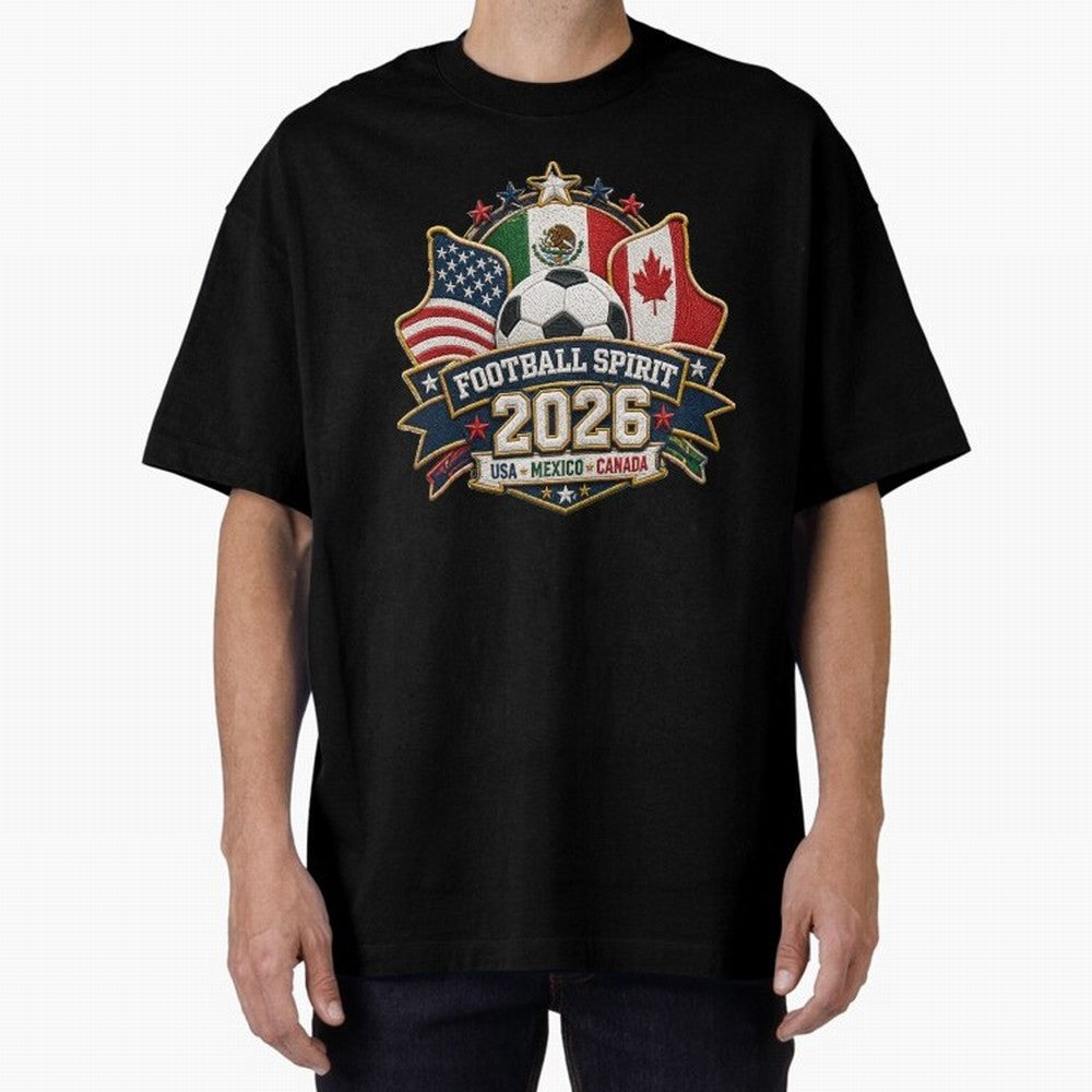 Football Spirit 2026 USA Mexico Canada Patch Design Classic T-Shirt Show Your Tournament Heart for FIFA World Cup 2026 Group Stage Spirit, Connected to Spain and Netherlands, Cristiano Ronaldo, Fan Favorite Moments, National Team Passion, Big Match