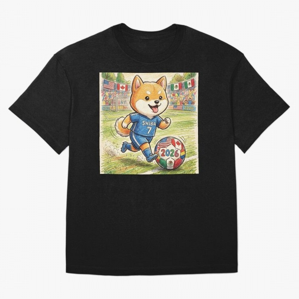 2026 World Cup Shiba Inu Ace #7 - Stadium Action Art Classic T-Shirt Bring Global Tournament Vibes to FIFA World Cup 2026 Spirit, Filled with France and Portugal, CR7 and Messi, Champion Mindset, Group Stage Buzz, Knockout Tension and Passionate
