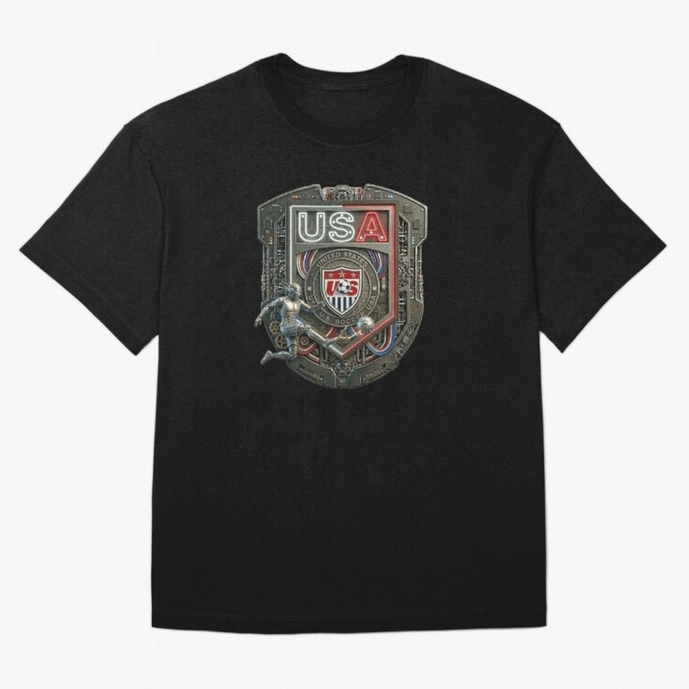 USA SOCCER SHIELD KICKING BALL Classic T-Shirt Feel the Trophy Chase of Global Football Passion for FIFA World Cup 2026 Group Stage, Centered on Haaland and Mbappe, England and Germany, Match Day Excitement, Supporter Culture, Golden Goals and