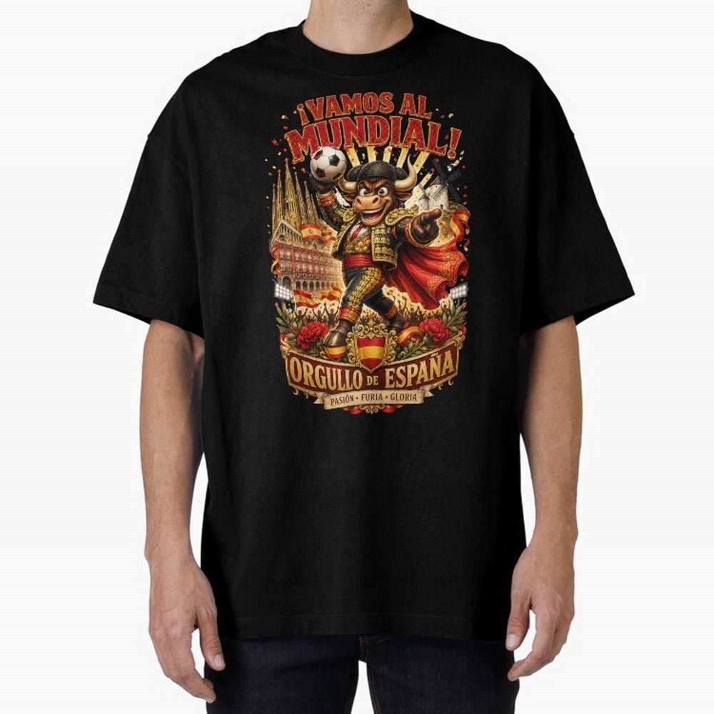 Spain World Cup 2026 Bull Fan Art Classic T-Shirt Celebrate FIFA World Cup 2026 USA Canada Mexico Spirit, Capturing England, Messi, CR7 and Mbappe, Stadium Chants, National Pride, Trophy Dreams and Unforgettable Football Memories; Ideal for
