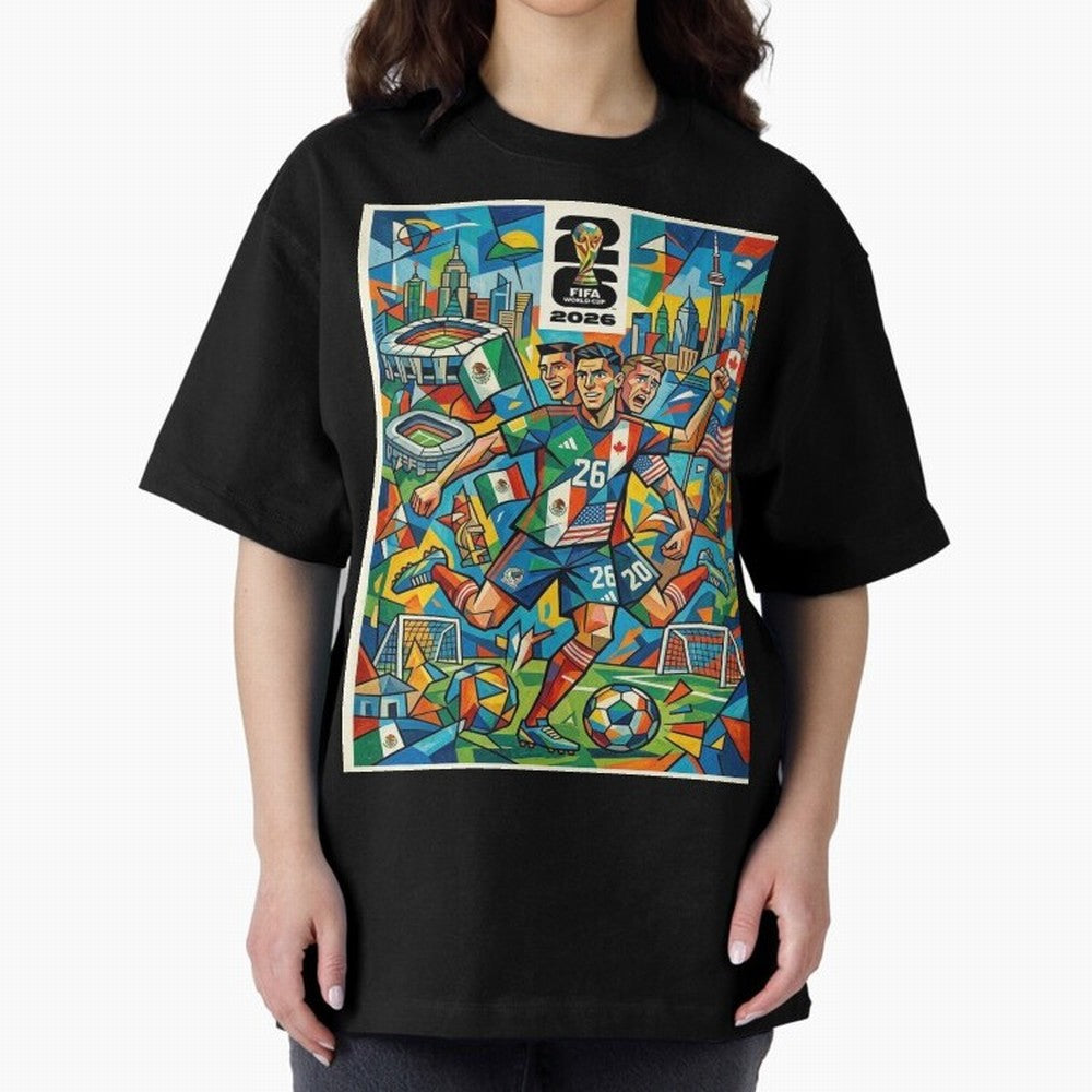 Go World Classic T-Shirt Bring Retro Soccer Energy to Global Football Passion for FIFA World Cup 2026 USA Canada Mexico, Filled with Cristiano Ronaldo, Haaland and CR7, France, Vintage Soccer Flavor, Modern Football Stars, National Flags and Final