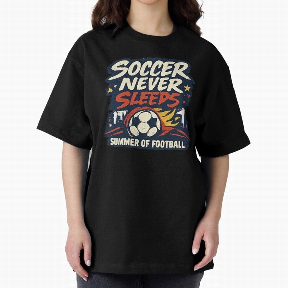 Soccer Never Sleeps Summer of Football Vintage Soccer Fan Tee Classic T-Shirt Step into FIFA World Cup 2026 Spirit, Built around Argentina, France and Brazil, Messi, CR7 and Mbappe, Match Day Excitement, Supporter Culture, Golden Goals and Global