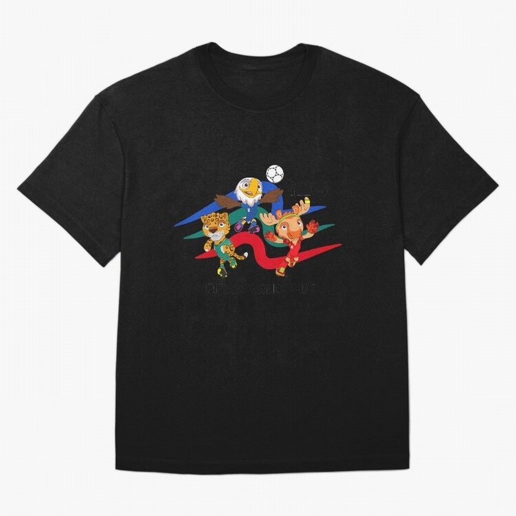 Kids World Cup26 Host Country Mascots Action Classic T-Shirt Embrace Match Day Hype around FIFA World Cup 2026, Messi, England and Germany, Fan Favorite Moments, National Team Passion, Big Match Drama and Soccer History; Built for Supporters