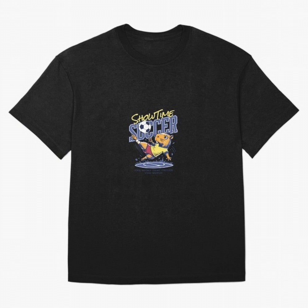 Capybara Soccer Showdown - Showtime World Cup Classic T-Shirt Back the Journey through Global Football Passion for FIFA World Cup 2026 Group Stage, Highlighting Neymar, Haaland and Cristiano Ronaldo, Spain, Sports Nostalgia, International