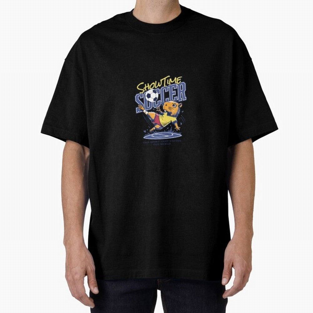 Capybara Soccer Showdown - Showtime World Cup Classic T-Shirt Back the Journey through Global Football Passion for FIFA World Cup 2026 Group Stage, Highlighting Neymar, Haaland and Cristiano Ronaldo, Spain, Sports Nostalgia, International