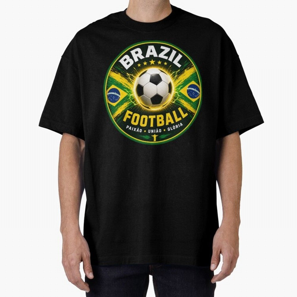 Elegant Brazil Football Emblem Classic T-Shirt Stand with the FIFA World Cup 2026 USA Canada Mexico Journey through Neymar Highlights, Portugal Pride, Stadium Memories, Football Loyalty, International Chants and Championship Tradition; Ideal for