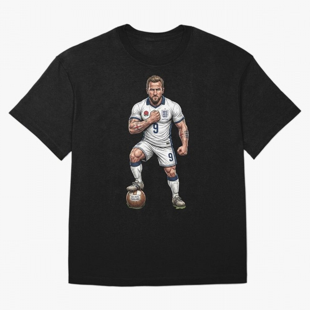 English Soccer Warrior Hyper-Realistic Poster Classic T-Shirt Bring Home the FIFA World Cup 2026 Group Stage Journey through Messi Highlights, Spain and Netherlands Pride, Match Day Excitement, Supporter Culture, Golden Goals and Global Football