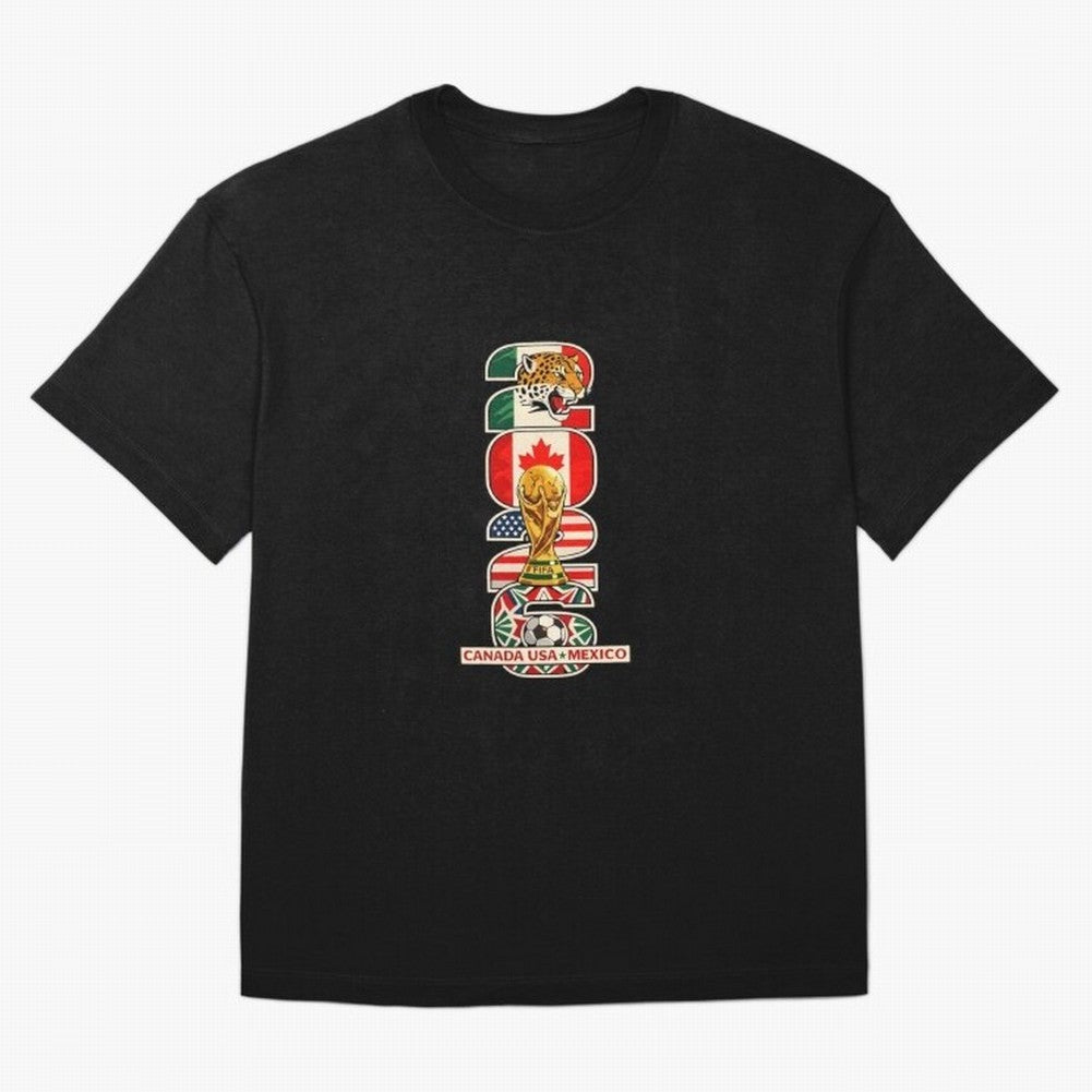 Vertical Host Nations Landmark Art Classic T-Shirt Bring the FIFA World Cup 2026 USA Canada Mexico Journey through Cristiano Ronaldo Highlights, Brazil, Portugal and Argentina Pride, Stadium Memories, Football Loyalty, International Chants and