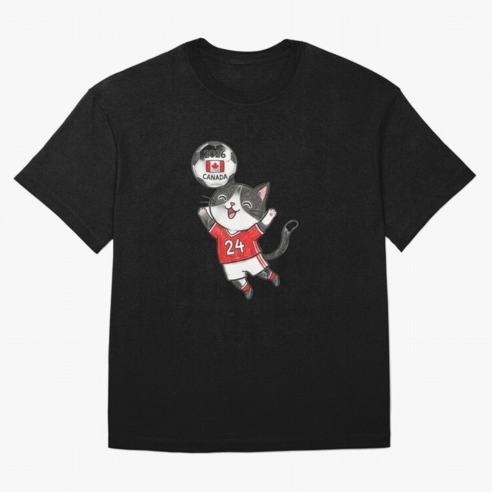 Canada Soccer Cat #24 - 2026 World Cup Celebration Classic T-Shirt Wear the Spirit of Global Football Passion for FIFA World Cup 2026, Made for Neymar, Portugal, Worldwide Fan Energy, Dramatic Goals, Stadium Lights and Championship Celebrations;