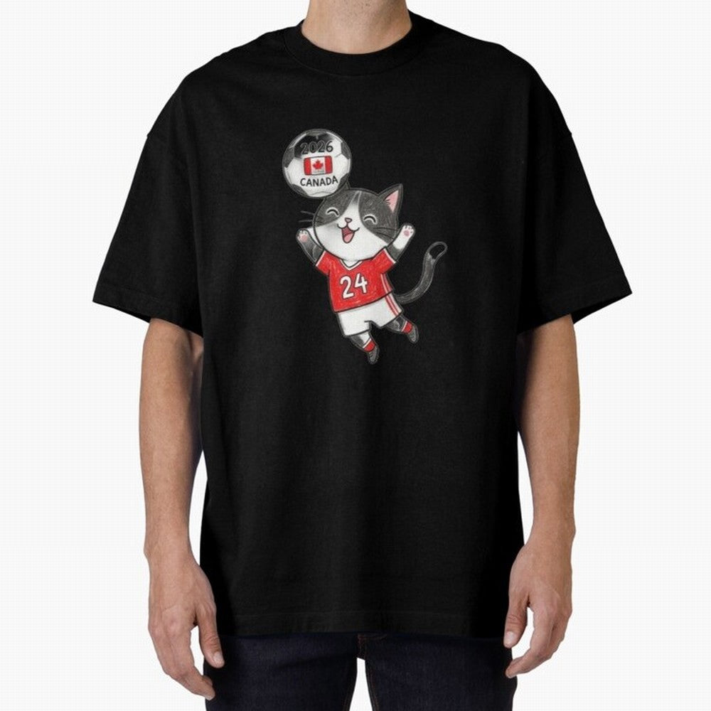 Canada Soccer Cat #24 - 2026 World Cup Celebration Classic T-Shirt Wear the Spirit of Global Football Passion for FIFA World Cup 2026, Made for Neymar, Portugal, Worldwide Fan Energy, Dramatic Goals, Stadium Lights and Championship Celebrations;