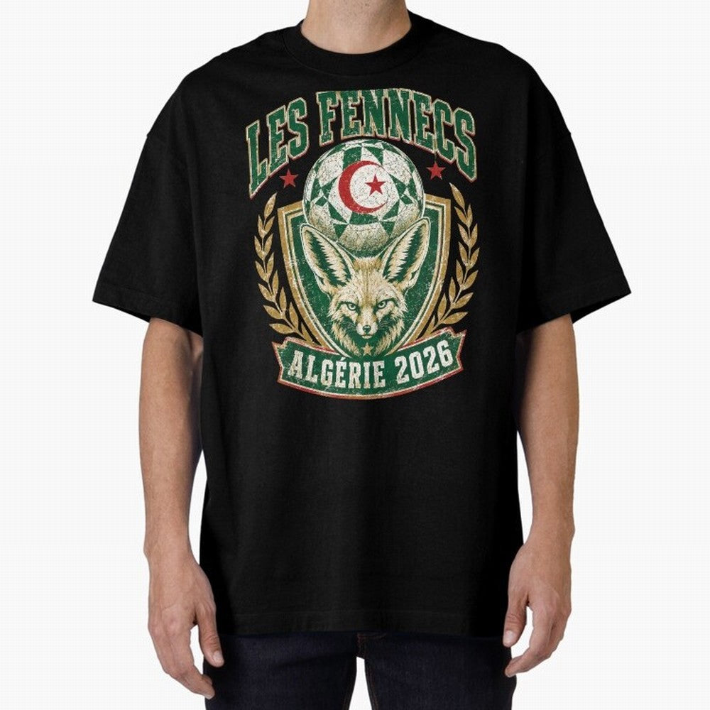 Les Fennecs Alg¨¦rie 2026 World Cup Soccer T-Shirt Classic T-Shirt Show Your Love for FIFA World Cup 2026 Spirit, with Portugal, Spain and Germany, Messi, CR7 and Mbappe, Stadium Chants, National Pride, Trophy Dreams and Unforgettable Football
