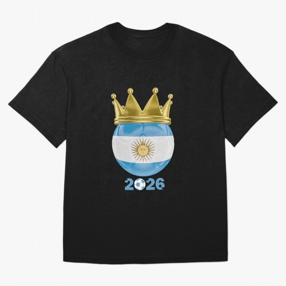 Argentina Football Champion Crown 2026 Classic T-Shirt Enjoy FIFA World Cup 2026 Group Stage Spirit, Filled with Spain, Neymar, Haaland and Cristiano Ronaldo, Goal Celebration Energy, Supporter Heritage, Football Icons and Worldwide Tournament Joy;