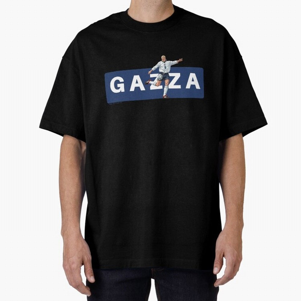 Gazza England Retro T-shirt Classic T-Shirt Capture Global Football Passion for FIFA World Cup 2026, Capturing Messi and Cristiano Ronaldo, Brazil, Championship Spirit, Famous Goals, Roaring Crowds and International Football Unity; Made for