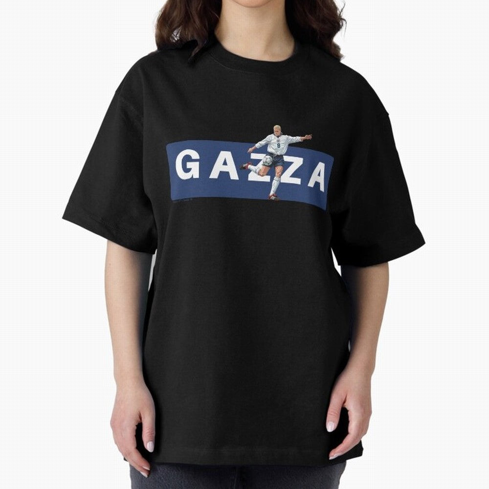 Gazza England Retro T-shirt Classic T-Shirt Capture Global Football Passion for FIFA World Cup 2026, Capturing Messi and Cristiano Ronaldo, Brazil, Championship Spirit, Famous Goals, Roaring Crowds and International Football Unity; Made for