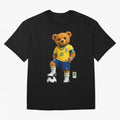 Brazil Soccer Bear World Cup Teddy Bear Classic T-Shirt Celebrate Football Dreams Across Match Day Hype around FIFA World Cup 2026 Group Stage, Messi, Brazil, Champion Mindset, Group Stage Buzz, Knockout Tension and Passionate Fan Culture; Created