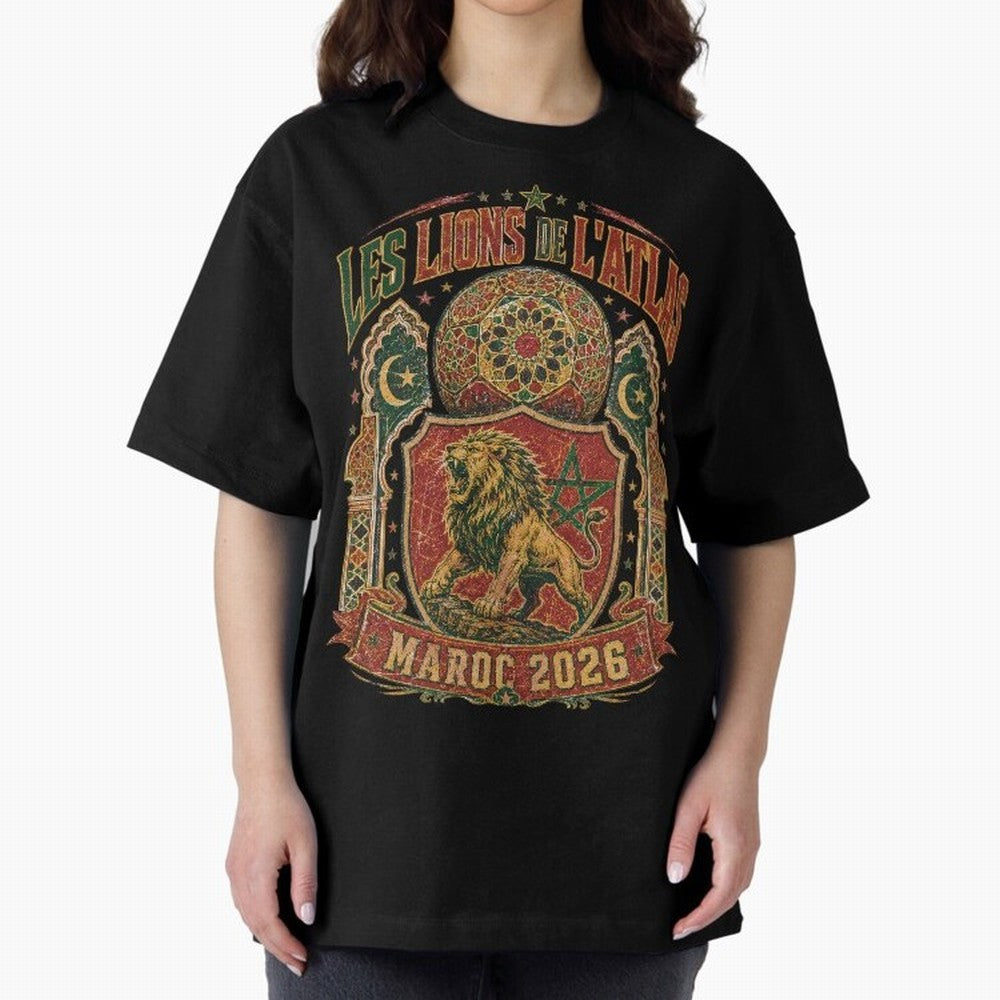 Lions De L'Atlas Maroc 2026 World Cup Soccer T-Shirt Classic T-Shirt Celebrate Supporters United by FIFA World Cup 2026 for Fans of Mbappe and Neymar and France and Portugal, Bringing Football Festival Excitement, Trophy Ambitions, Country