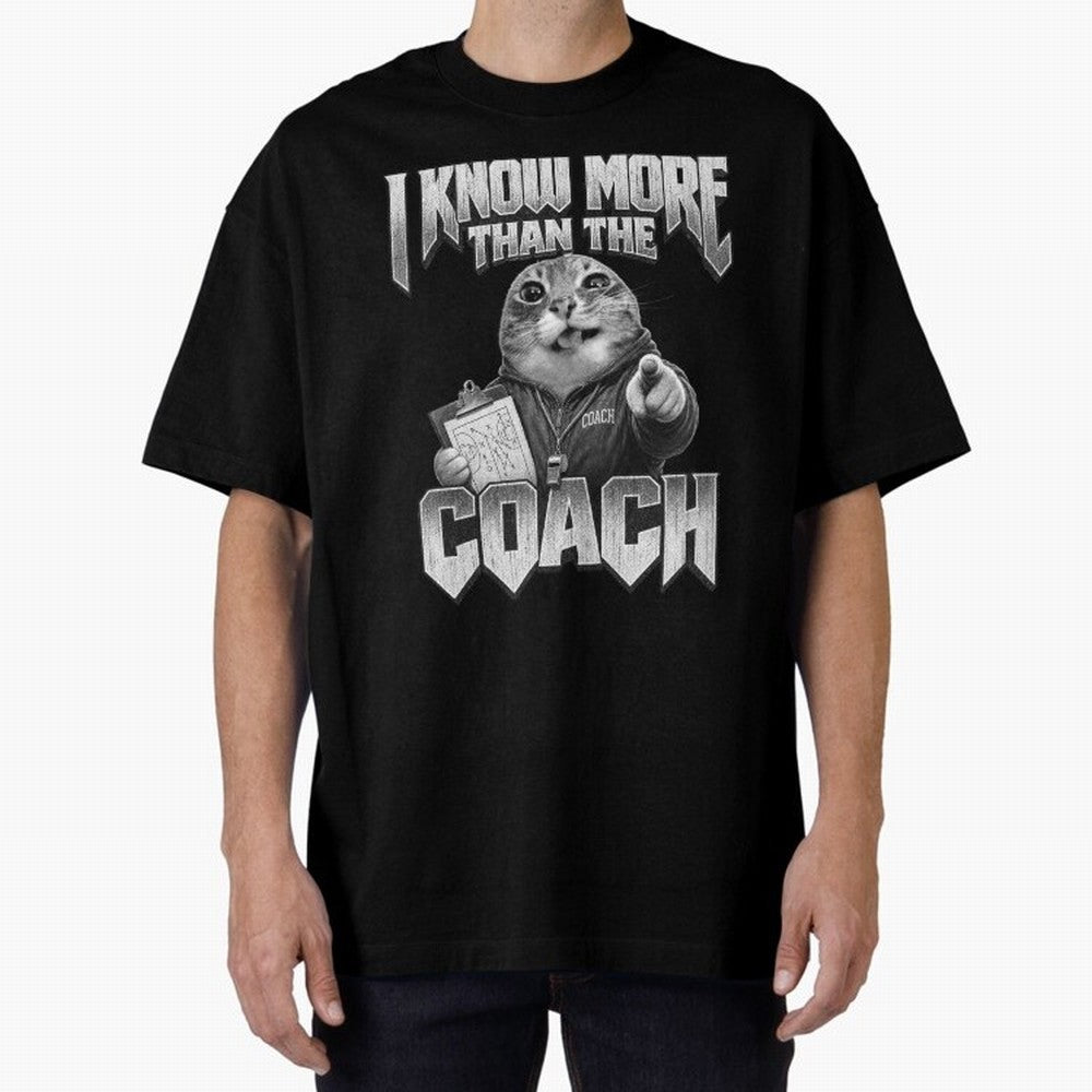 I Know More Than The Coach Funny World Cup 2026 Meme USA Soccer Fan Silly Cat Classic T-Shirt Represent the Passion of Global Football Passion for FIFA World Cup 2026 USA Canada Mexico, Connected to Messi, Neymar and Mbappe, Spain and Netherlands,
